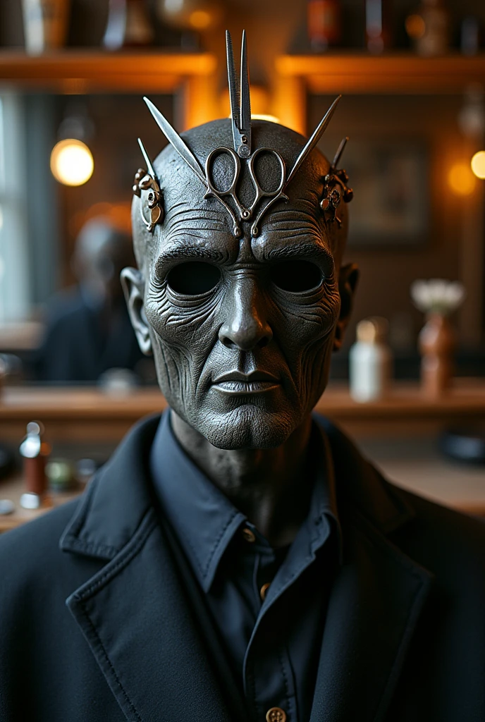 the face of an UNKNOWN person made with Barber instruments
