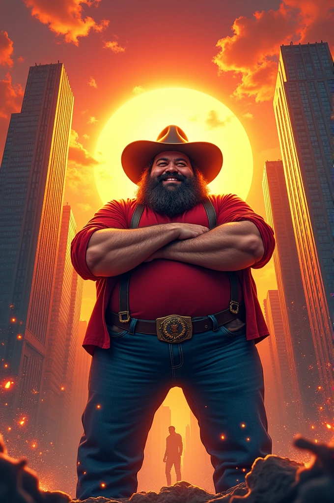 Fat guy, poster, epic scene