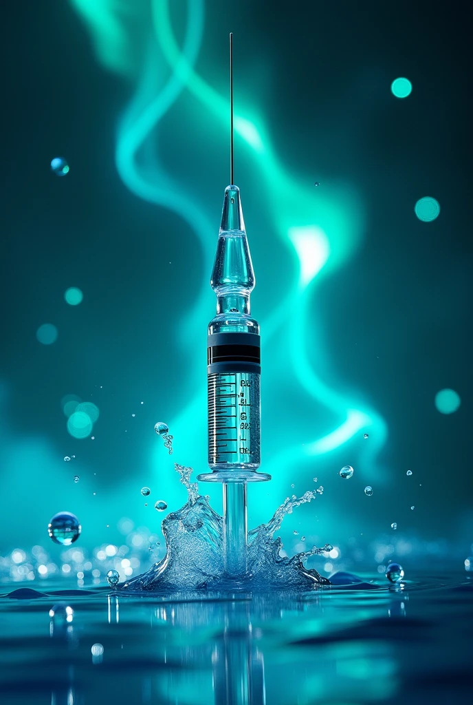 Create a syringe being pulled by currents