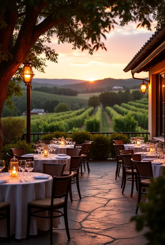 terrace of a vineyard restaurant