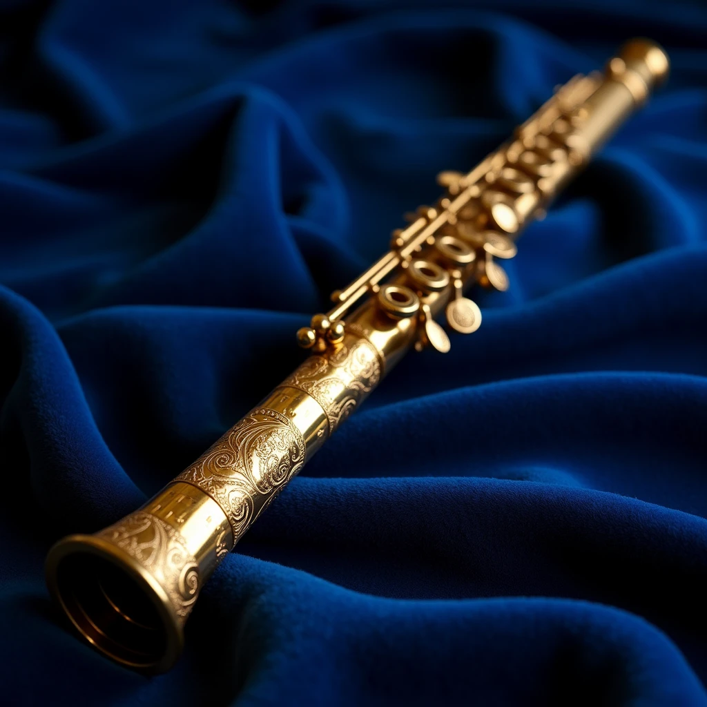 make a flute, with a golden hue