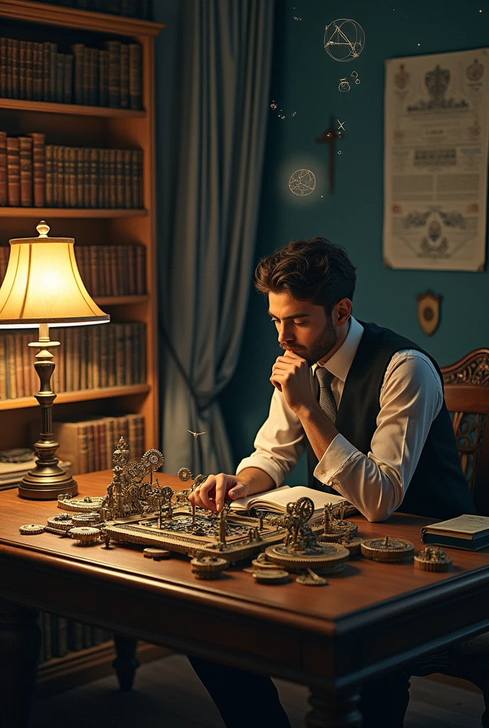Title:  The Logic of Life:  Exploring the Principle of Sufficient Reason
 
Image:  A visually appealing image that suggests logic, reasoning, and the search for truth, perhaps a person pondering a complex puzzle or a series of interconnected gears.