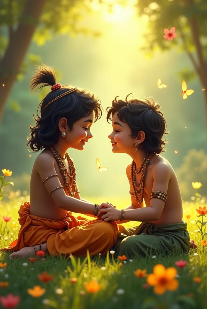 Krishna with sudama emotional and heart touching