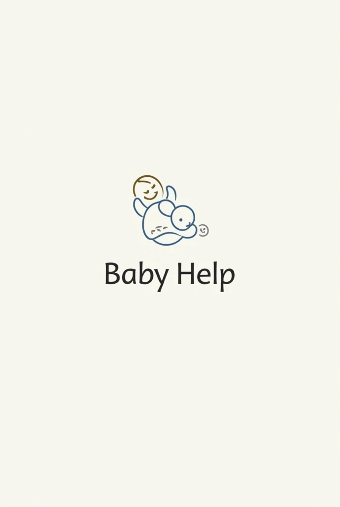 create a logo of a  receiving help, being a more minimalist and clean logo like Amazon's, company name: Babyp. Do it with more neutral colors and very minimalist with the name.