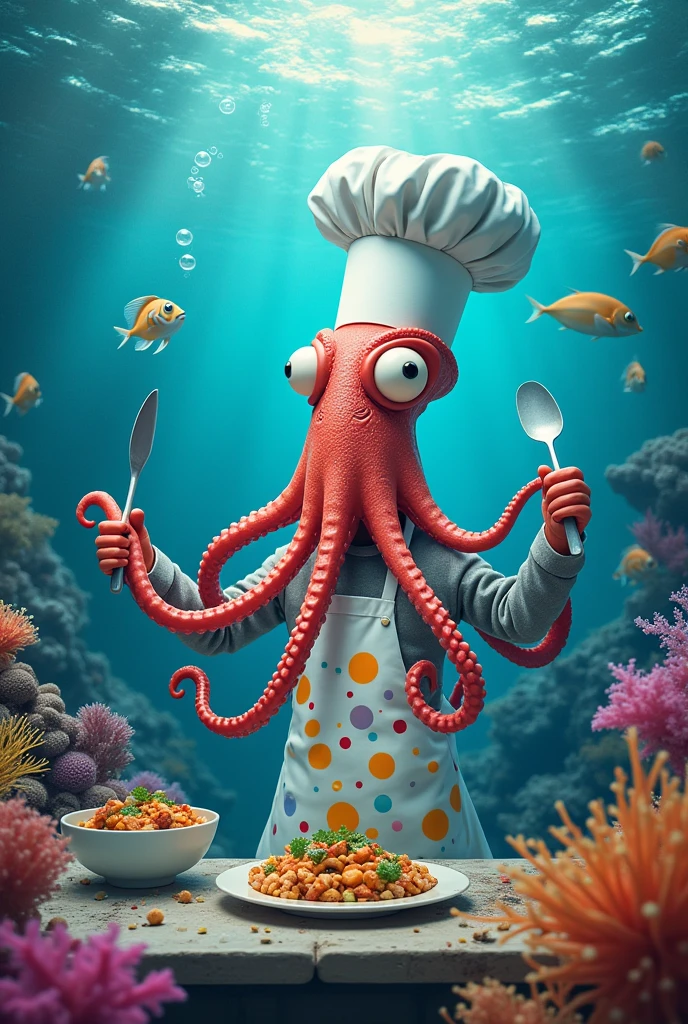 A squid chef
