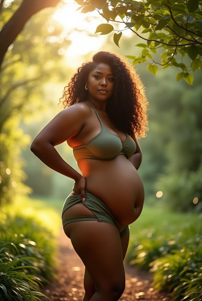 Obese woman, naked