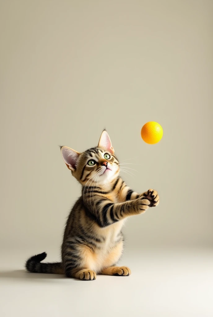 a cat playing ball, Minimalism, masterpiece
