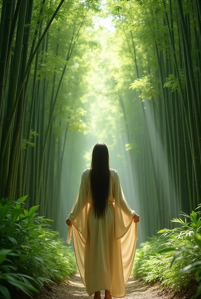 ((Best quality, 8k, Masterpiece :1.3)),Bamboo Forest