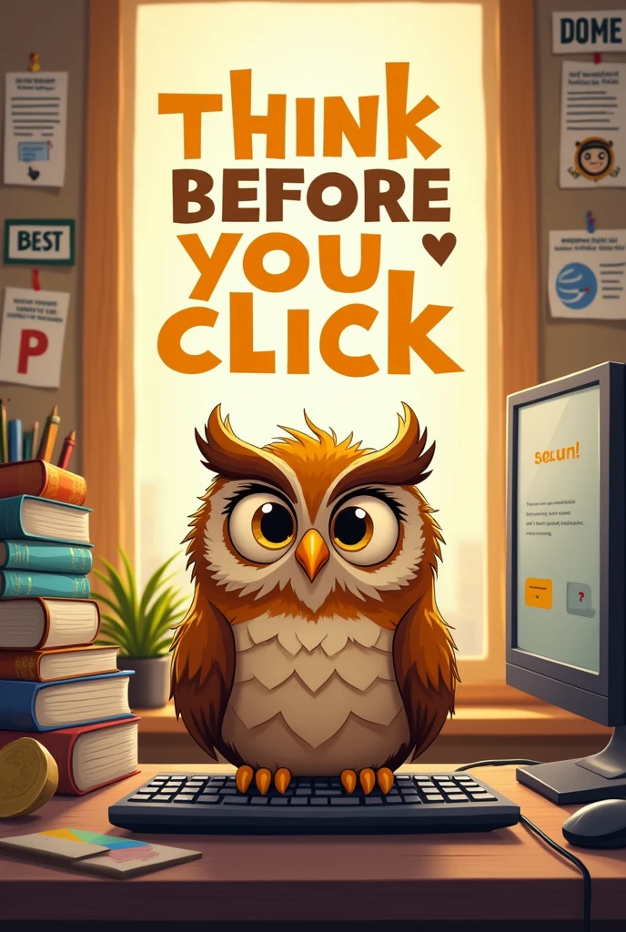 make a poster about "think before you click"