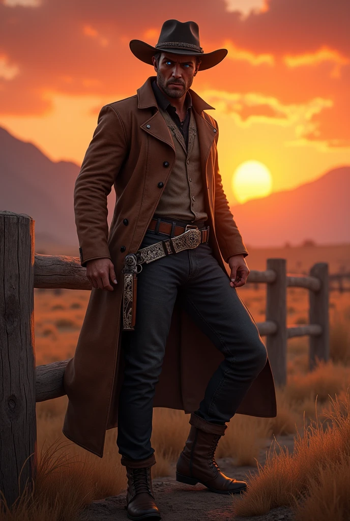 Personagem de red dead redemption 2 com arma