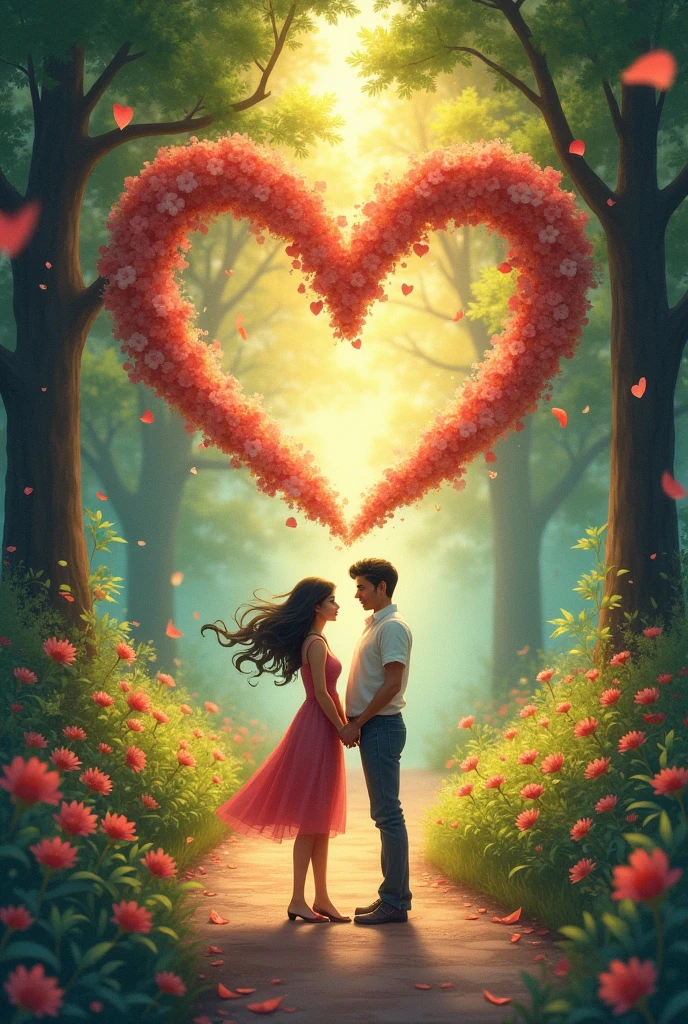 Create a cover inspired by the phrase Two Hearts, a more real path