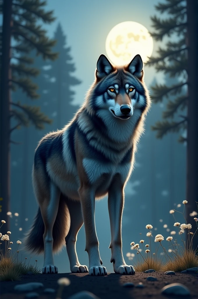 Solo, male, furry, wolf, nude, balls, sheath