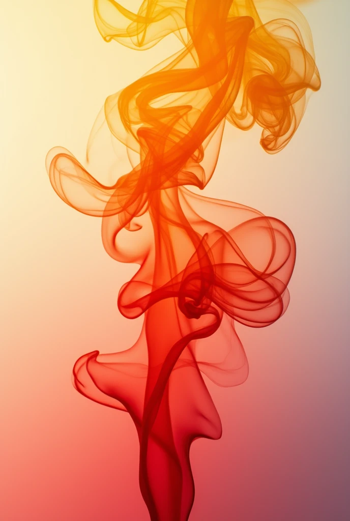 red and yellow transparent smoke, with transparent background 