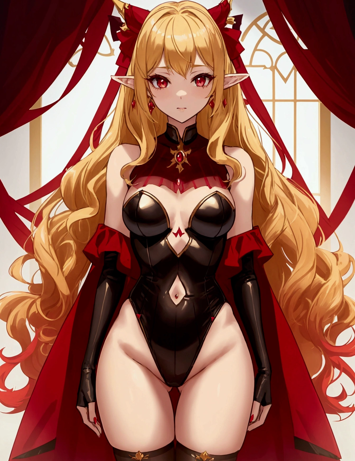 anime girl with long blonde hair, posing naked, anime goddess, seductive anime girl, blonde hair princess, succubus in short tight dress, ((a beautiful fantasy empress)), beautiful and seductive anime woman, beautiful succubus, extremely detailed artistic germ, cushart krenz art key women, blonde anime girl with long hair, beautiful seductive anime teen, her breasts as small as possible, because she is beautiful, is a goddess