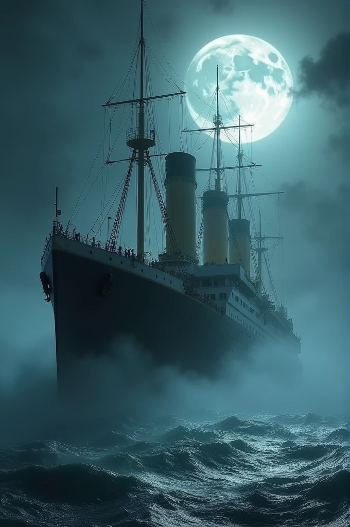 Titanic and realistic ghost ship 