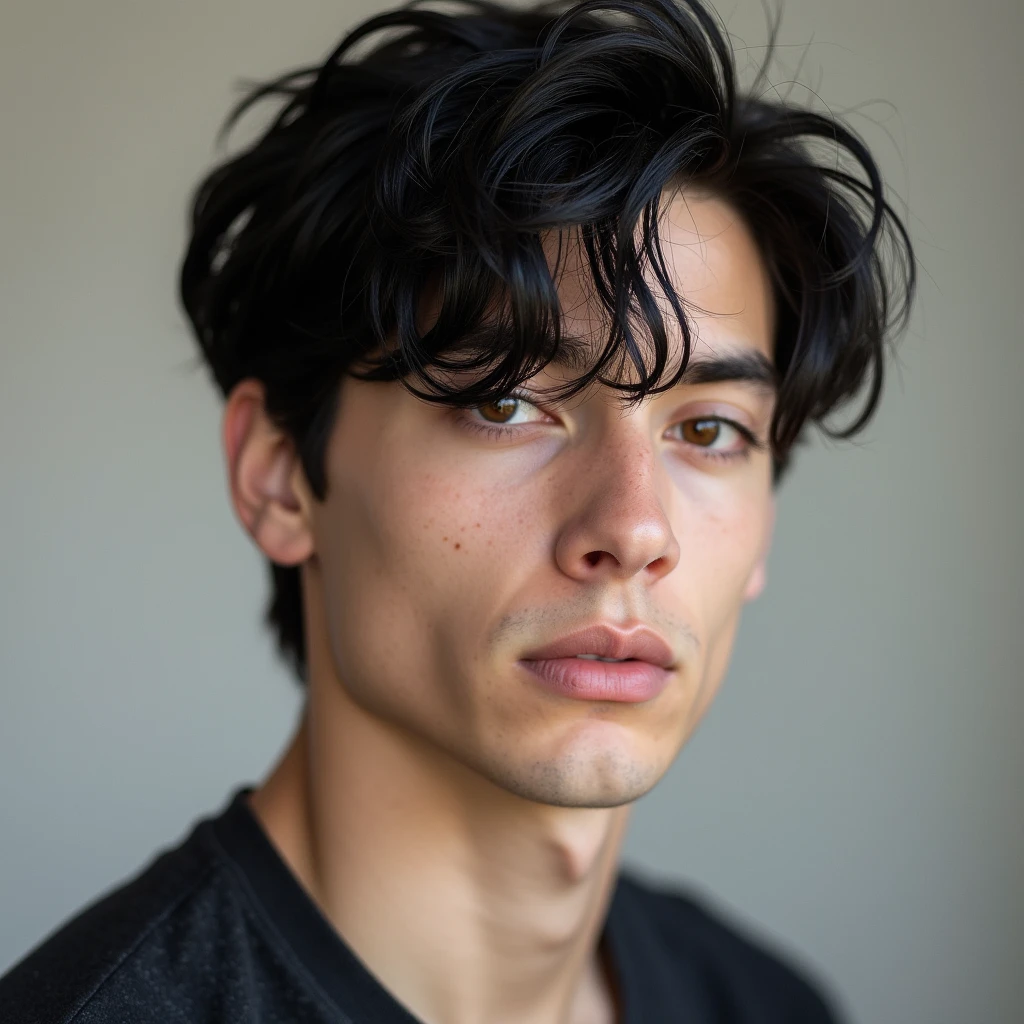 28, male, black hair, brown eyes, 5’11” tall, cool, attractive, short hair that swoops to the right, white, Caucasian, European