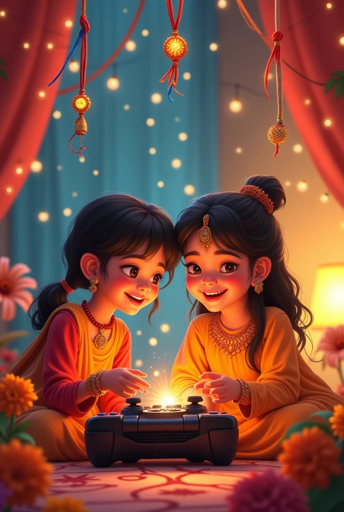 Happy Raksha Bandhan And Hirish Gaming YouTube Channel Text Or YouTube Logo Show In Corner .