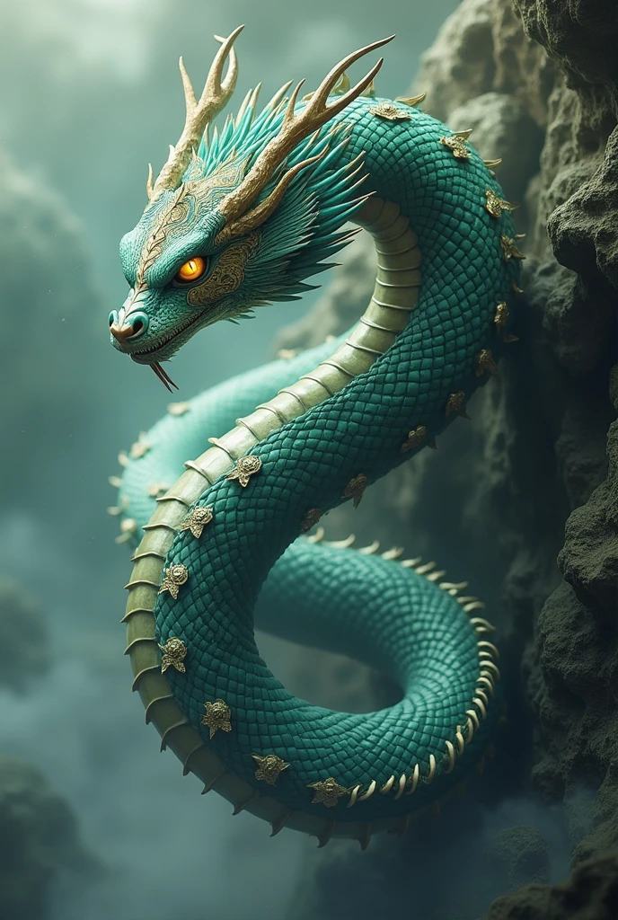 a giant serpent shikigami, no back ground