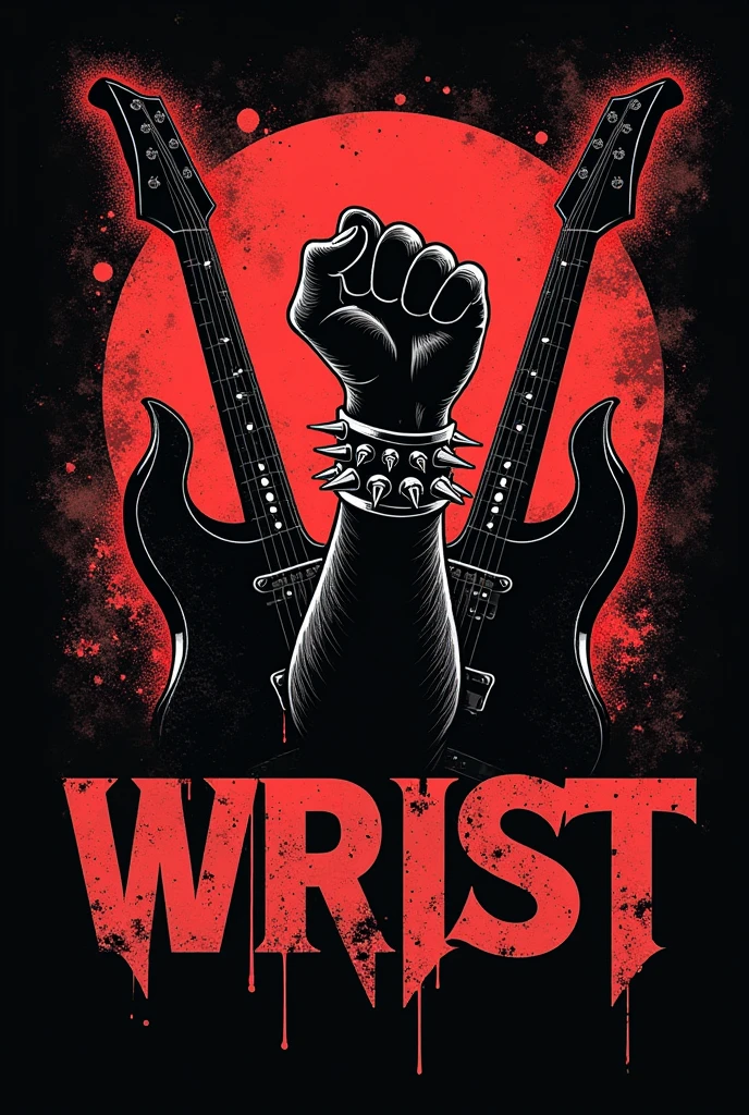 Create a logo for a rock band called: wrist 