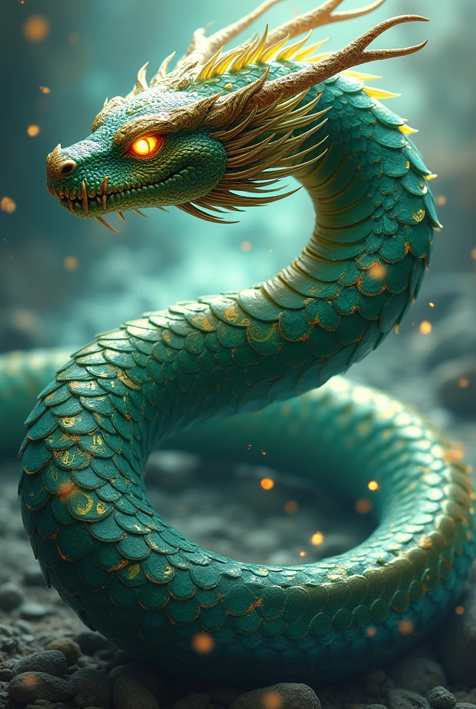 a giant serpent shikigami, no image background, png