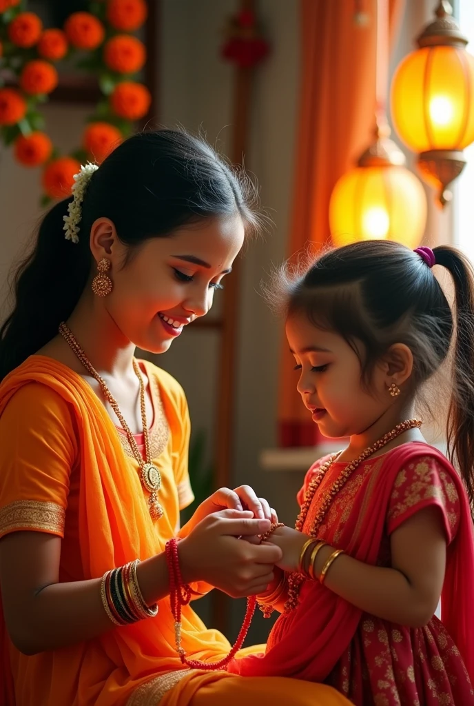 Rakshabandhan image(big sister) with text Thank you akka