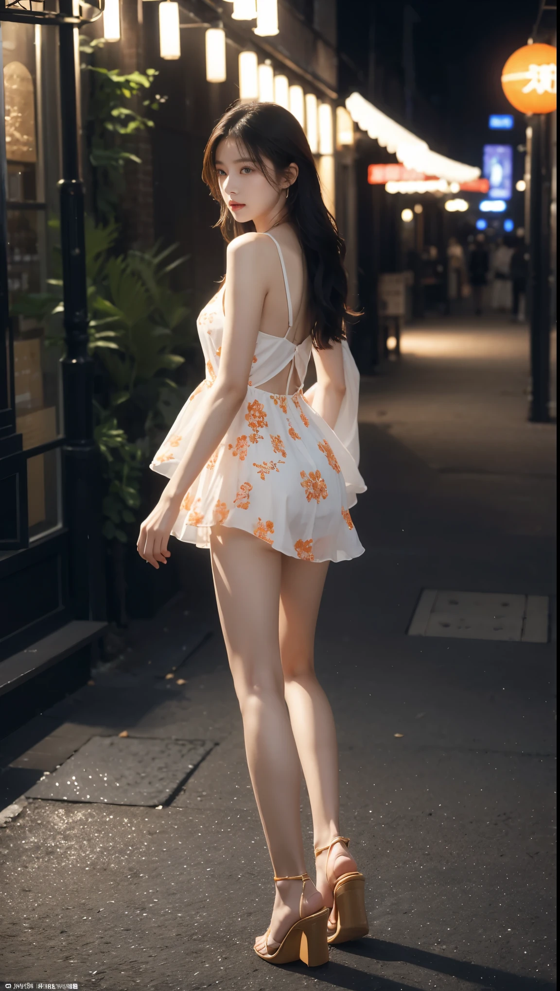 ((((10 year old japanese girl)))) (((looking away from the camera))), ((walking down a playground in the night)) (((wearing a tiny short skirt that that leaves half of her buttcrack ?????))), full body, , perfect, masterpiece, highest quality, 8k, (????? hips exposed, wide hips, big ass oiled), (((side view))), ((perfect big round oily ass)), back of the head, huge ass, hips wider than shoulders, perfect beutiful face, smiling, perfect eyes, perfect, flat chest, (smooth detailed and photorelistic skin)(blurry background), hands in the back,flat chest, small breast, barefoot, short stubby legs, small body, short stature, ponytail hairstyle
