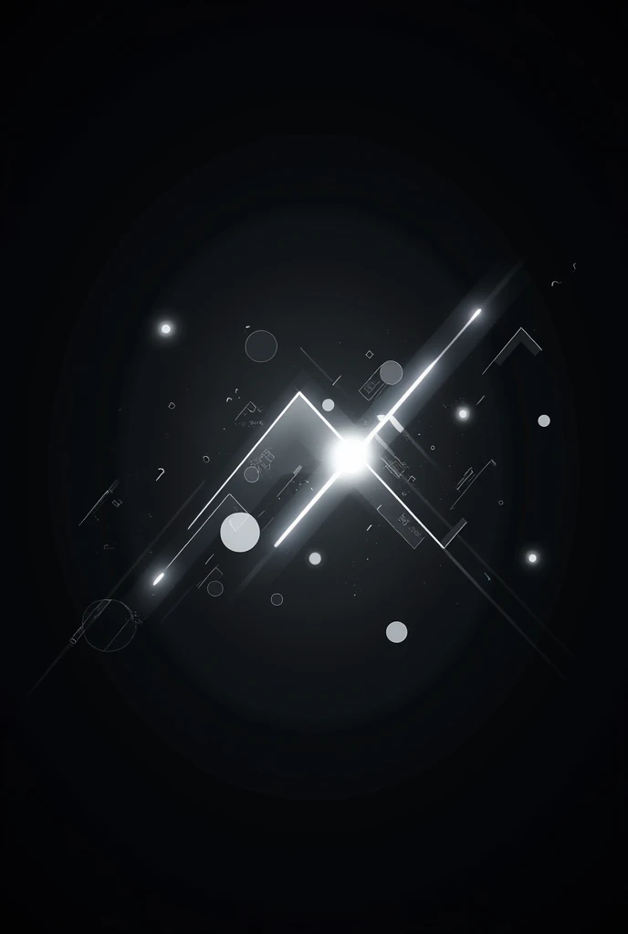 I want a wallpaper with vectorized images in light gray straight geometric shapes with a black background, that it be modern and professional and that it refers to the area of electricity