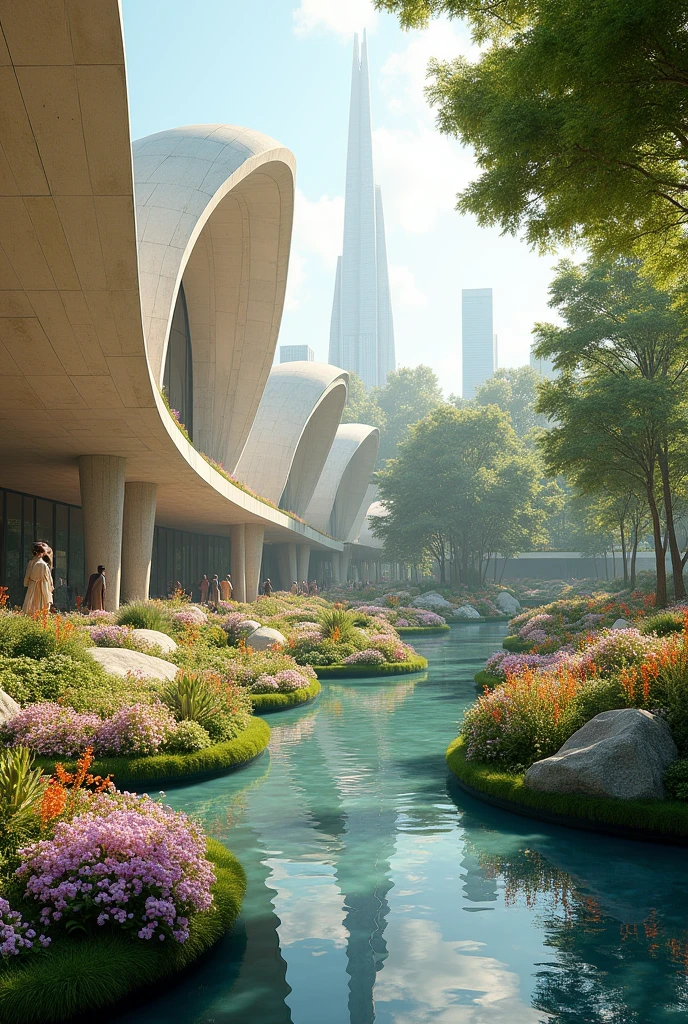 CREATE A LANDSCAPE LIKE A GARDEN OR AN IMAGINARY CITY BASED ON THE ARCHITECTURE OF ARCHITECT FELIX CANDELA