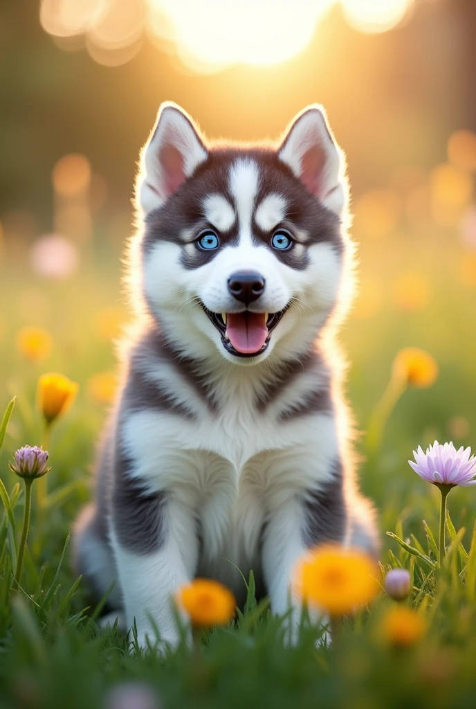give me an image of a very cute husky puppy