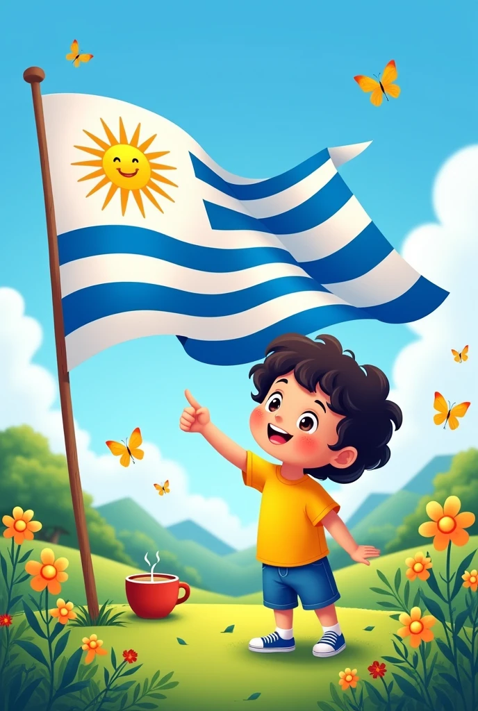 Flag and country of Uruguay slide
