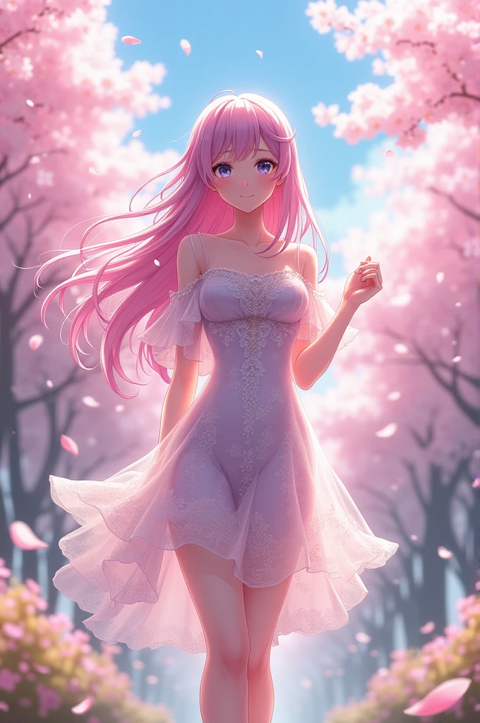 An image of an anime girl in transparent clothing
