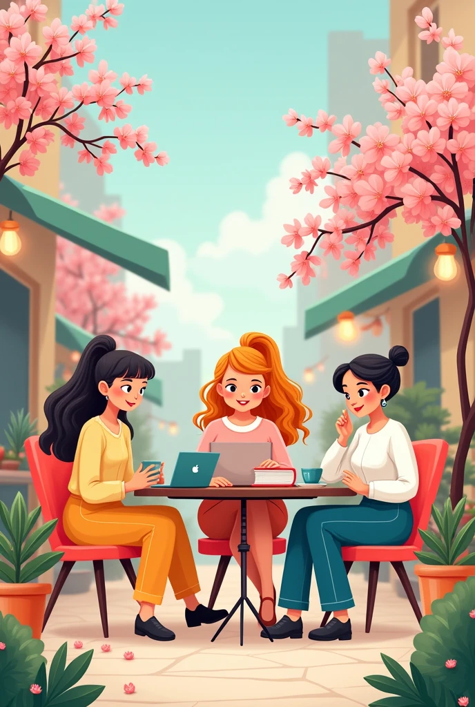 Create a hd banner for blogging with cute women