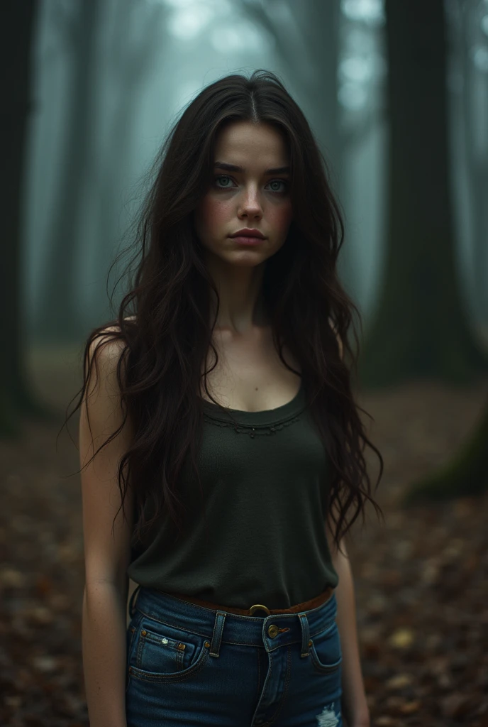 The vampire Diaries
Cabelos: flat hair, Castanhos escuros, with highlights that catch a little shine in the sun. The hair length is long.
eyeballs: blue-green, with a soft, natural glow. They are expressive, reflecting an ongoing curiosity and a sense of empathy.
Skinned: Clara has clear and even skin, with a tone that enhances your eyes and hair. Your skin is a little pale, but with a healthy look.
muka: Her face is oval, with subtle cheekbones and a delicate nose. His lips are medium in size, frequently displaying a serious and observant expression.
Clothing: 2000s