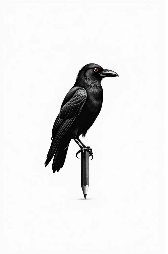 A raven pencil logo 