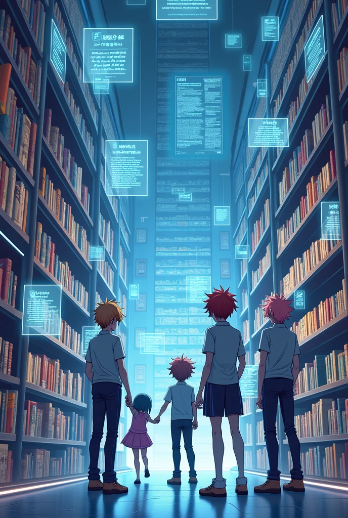 Library in the future world
Robots
Anime cartoon boys