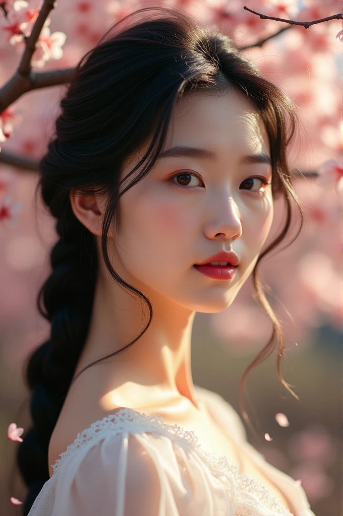 4k, realistic woman , black hair with bra, Korean face, white skin.