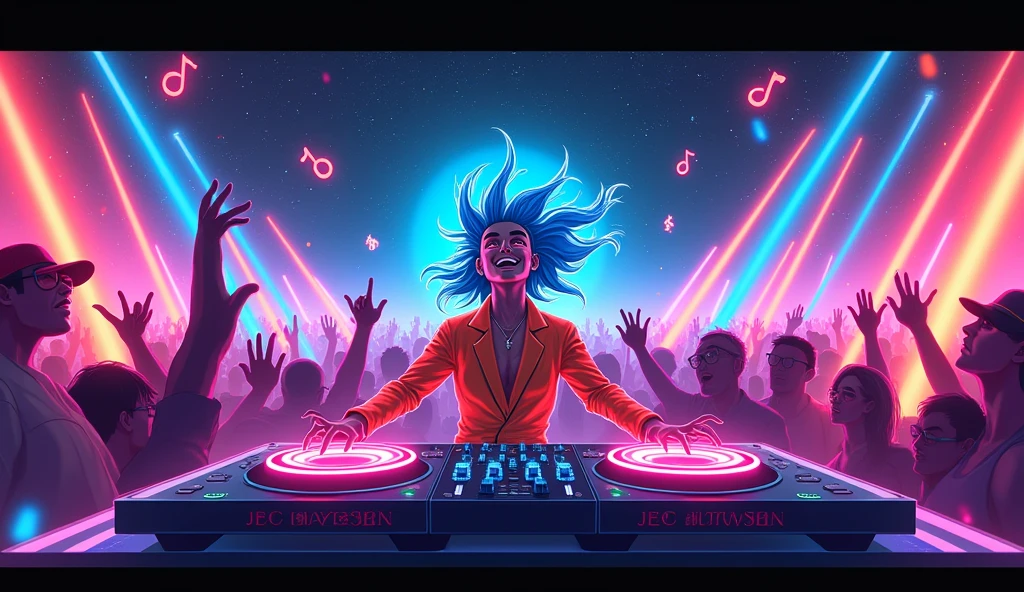Lose Yourself in the Sound , edm music, illustration, artistic