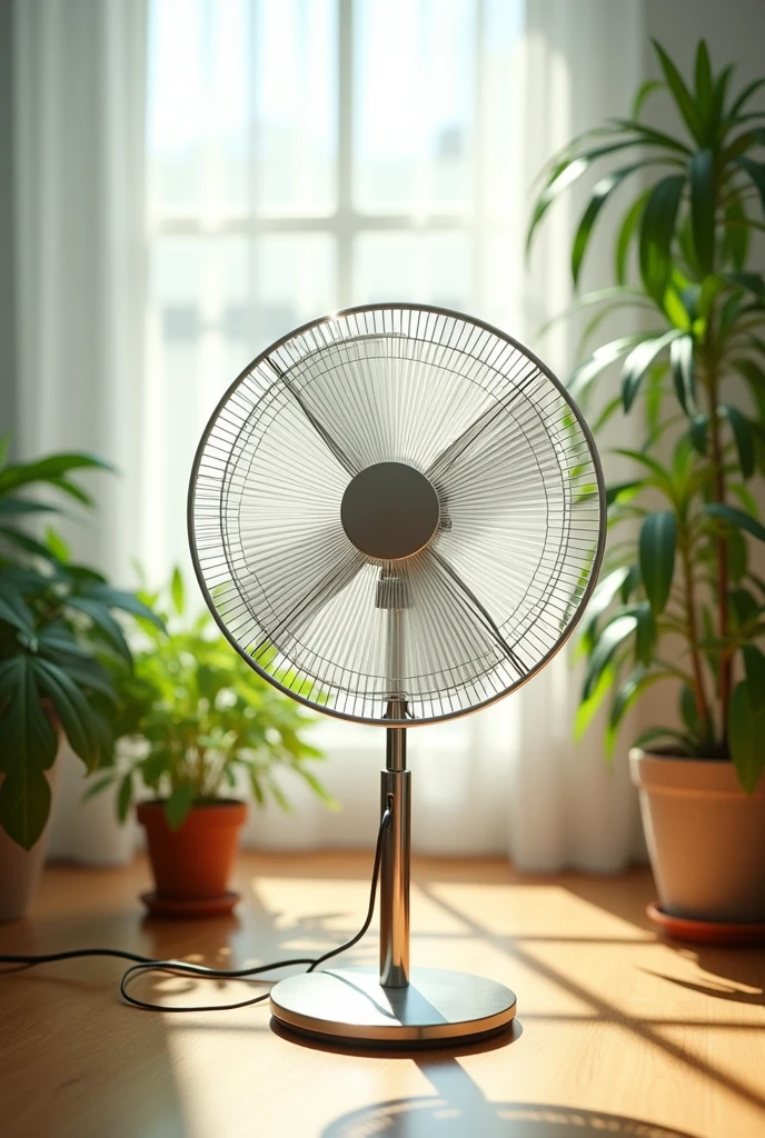 A fan and the airflow from the fan