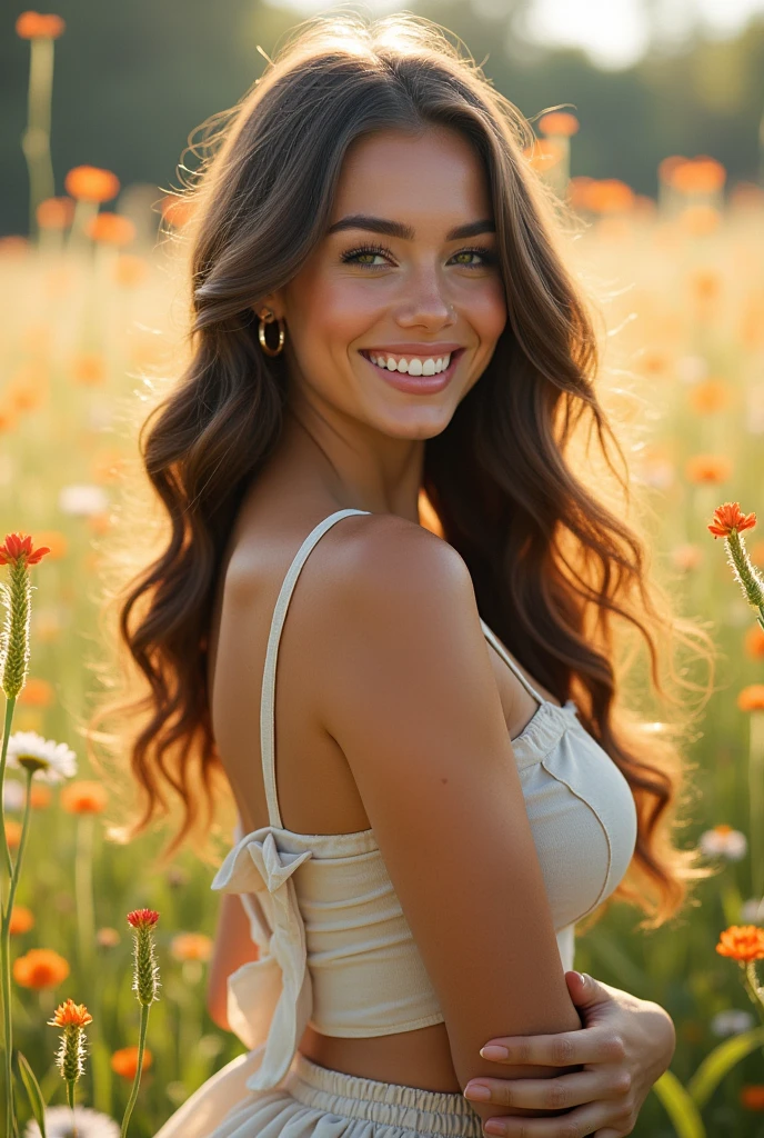 Beautiful girl with large breasts