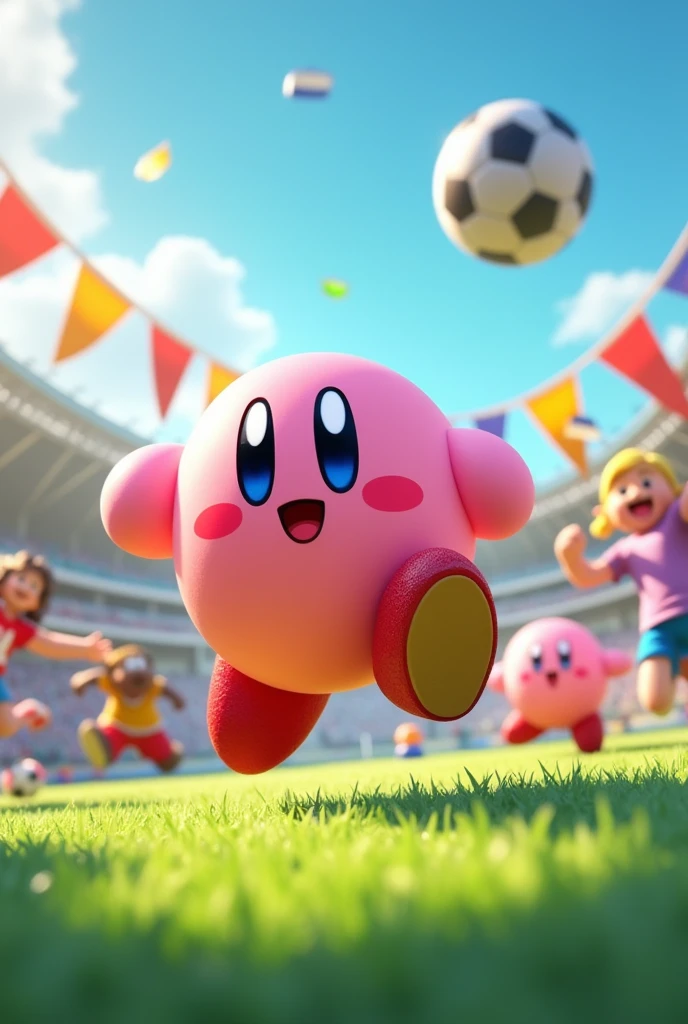 Kirby doing sports