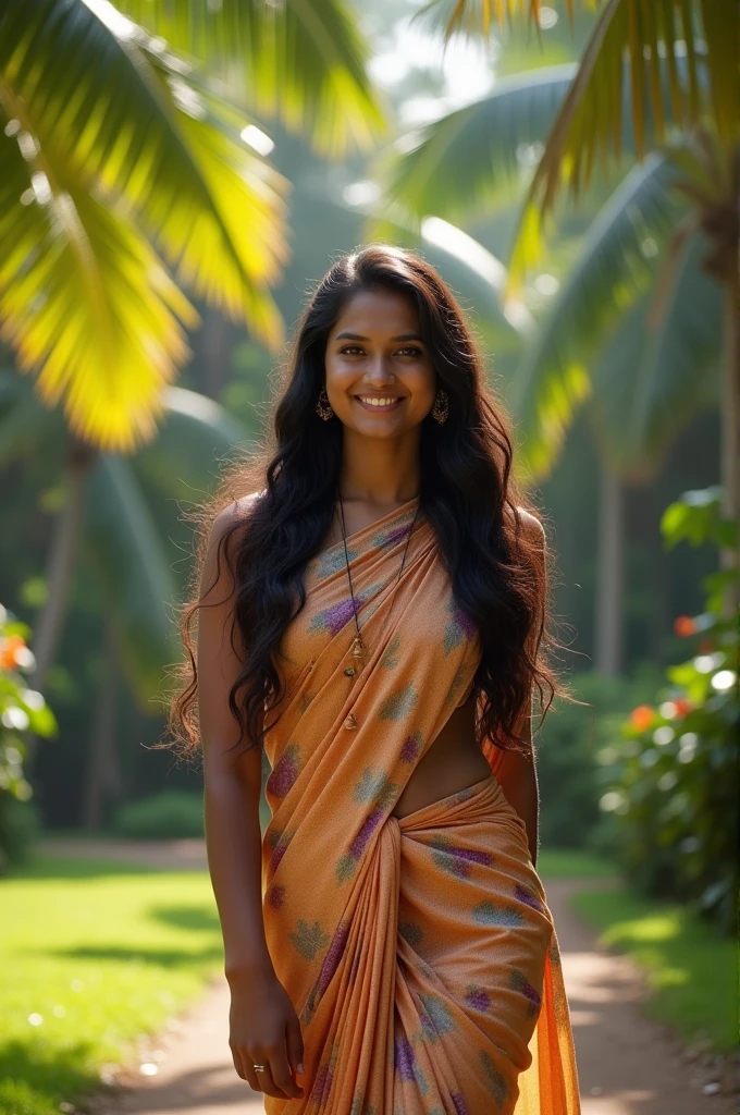 26 years old malayali girl, weight is 68 kg, 175 cm height, above average face size, long hair, medium teeth