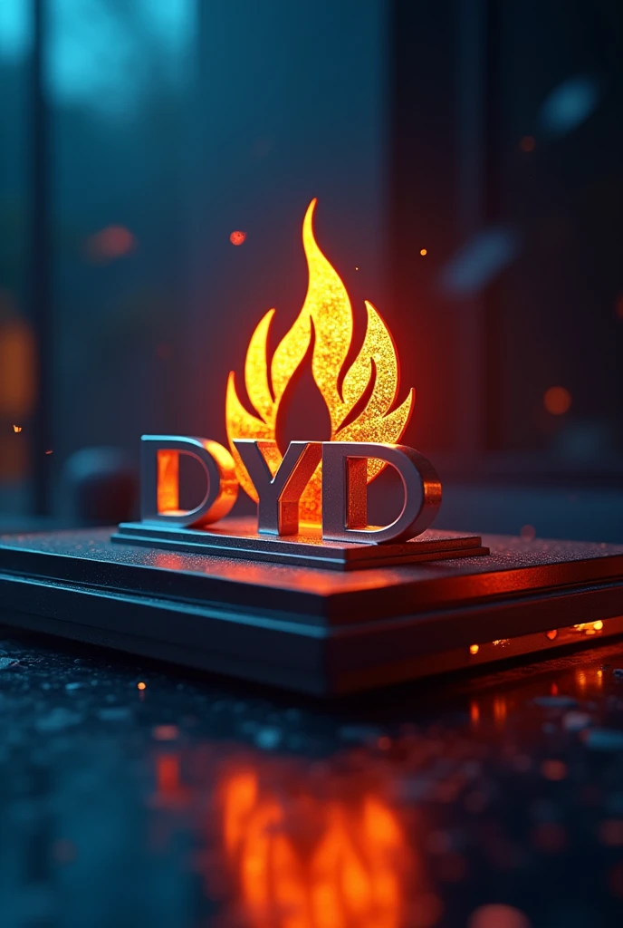 Business notice with a 3D that says Servisoluciones D Y D that has a fire logo
