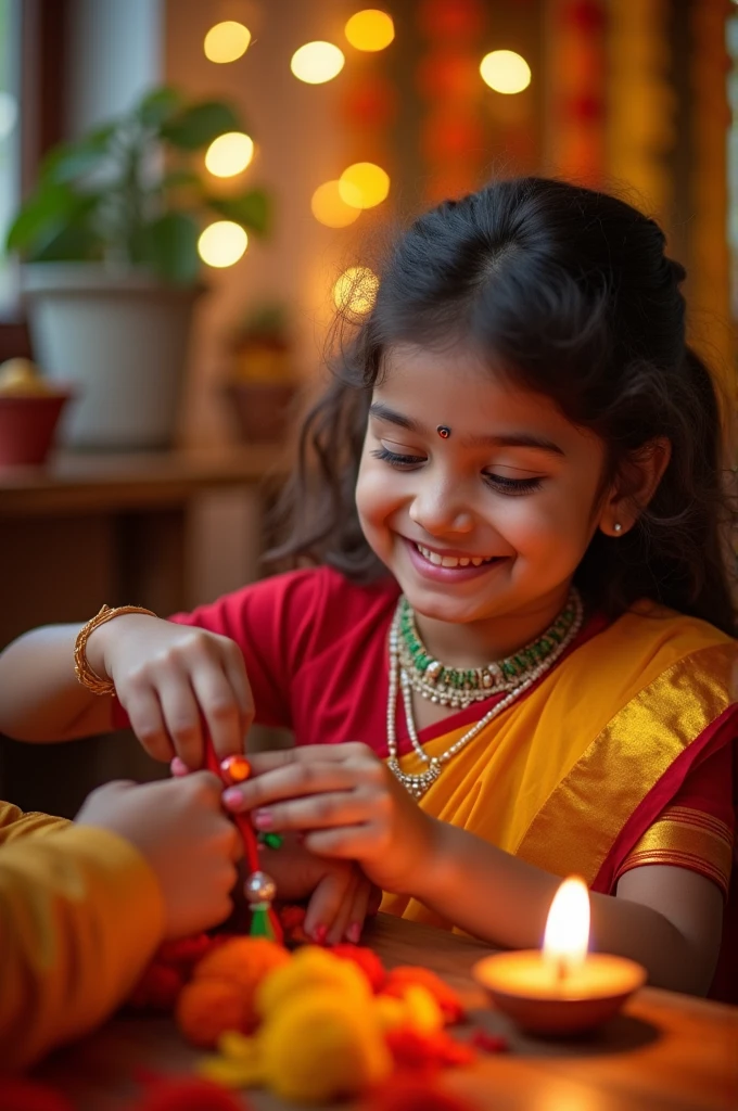 Happy janai purnima sister wearing borther rakhi
