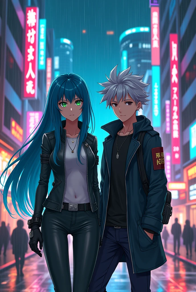 Epic anime girl and boy (boy age is 28 girl age is 35)
In city 