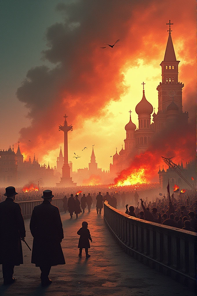 We are drawing a timeline around the Russian Revolution divided by years, highlighting the main events from the antecedents to the formation of the Soviet Union.
