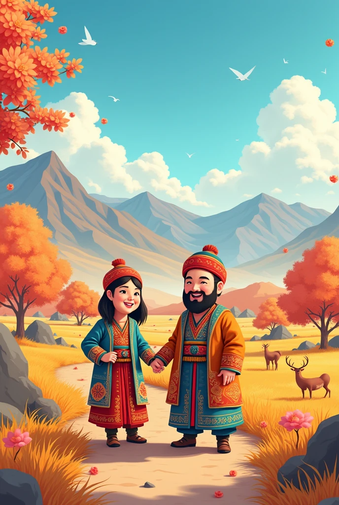 Xinjiang, China,Cartoon