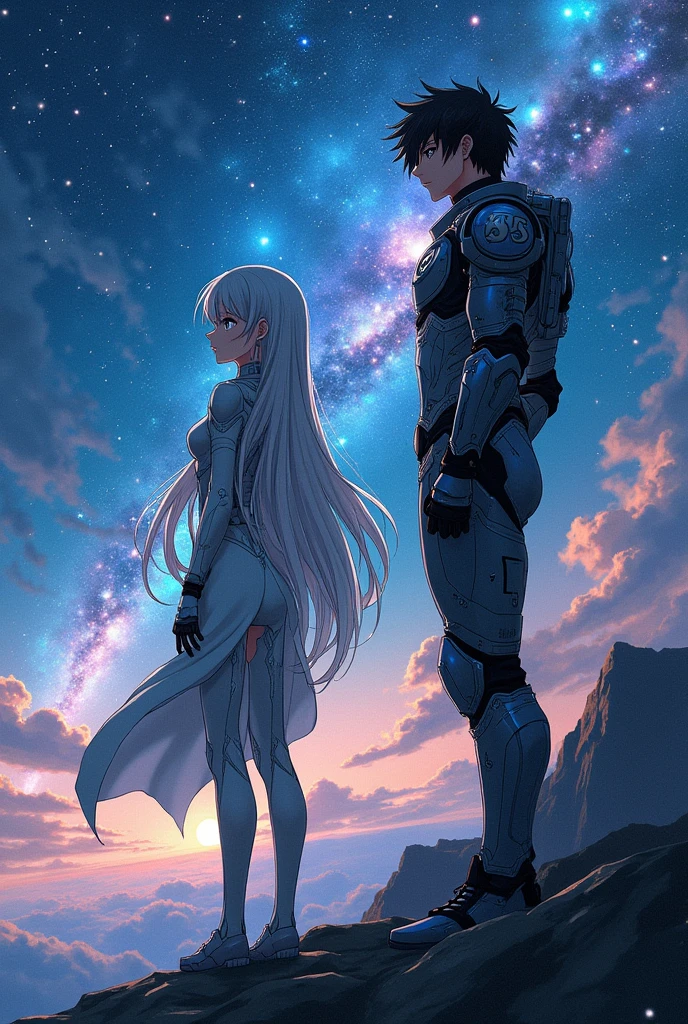 Epic anime girl and boy (boy age is 28 girl age is 35)
On space station 