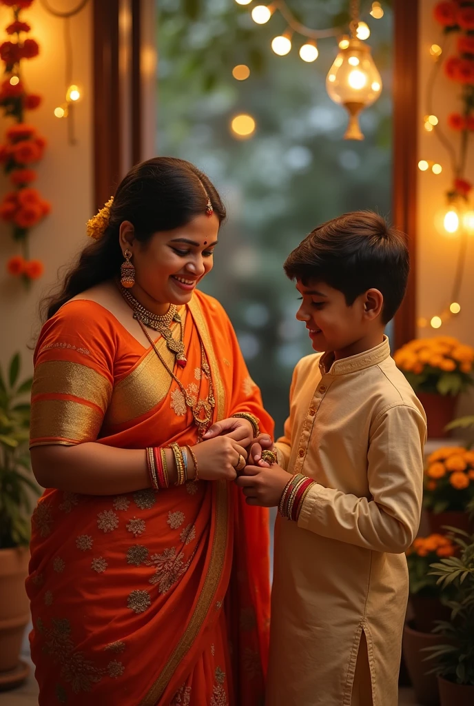 Happy janai purnima sister wearing borther rakhi hand  