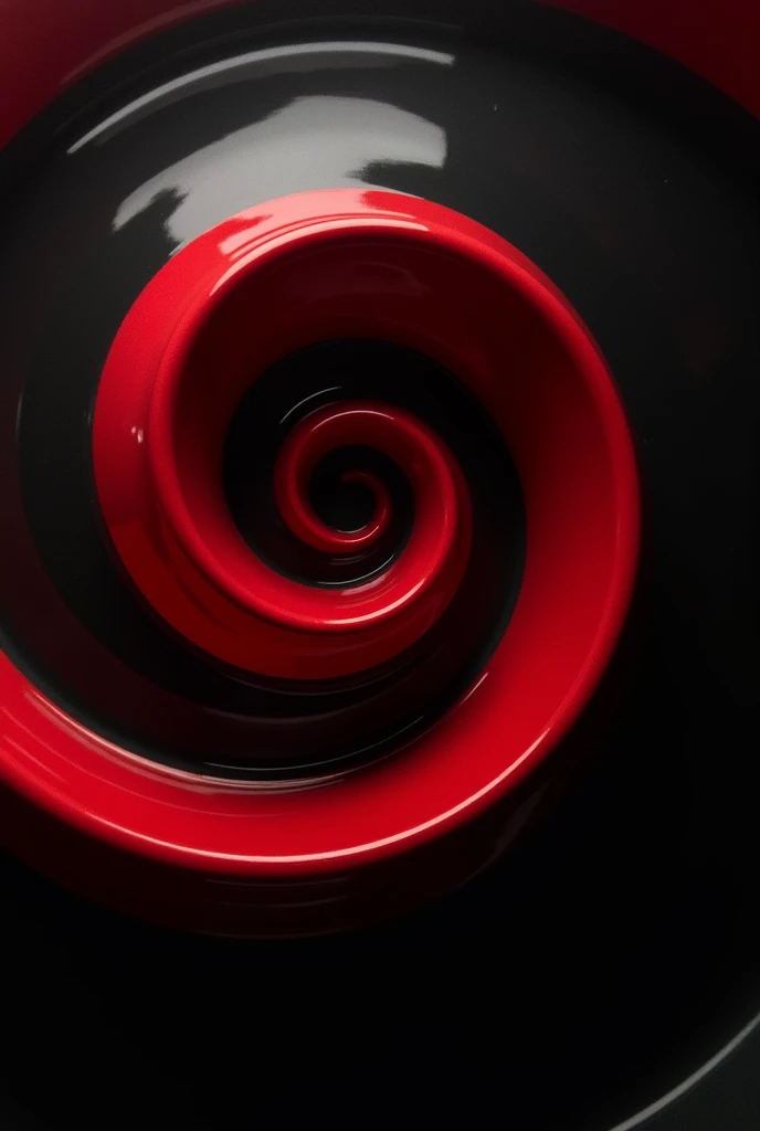Make a simple spiral in red and black tones