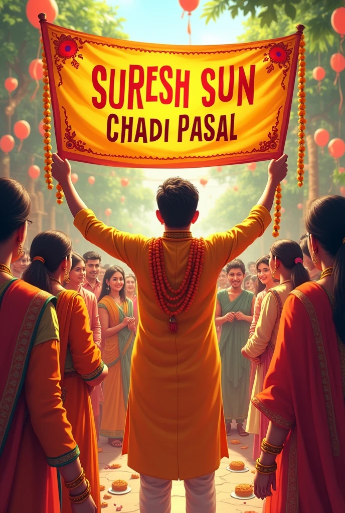 Rakxya bhandan celebrates pic with banner and logo use name “suresh sun chadi pasal” for facebook page ..